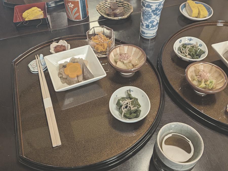茶粥定食の膳